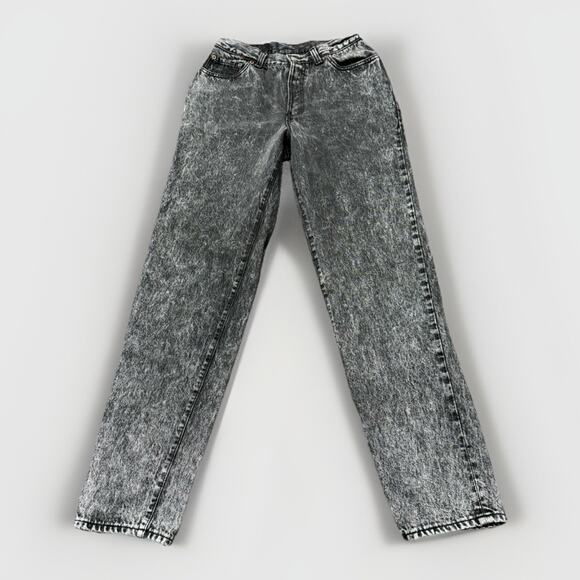 VTG Levis Button Fly Size 11 Black Acid Wash Denim Mom Jean USA Made 1980's - Picture 2 of 13